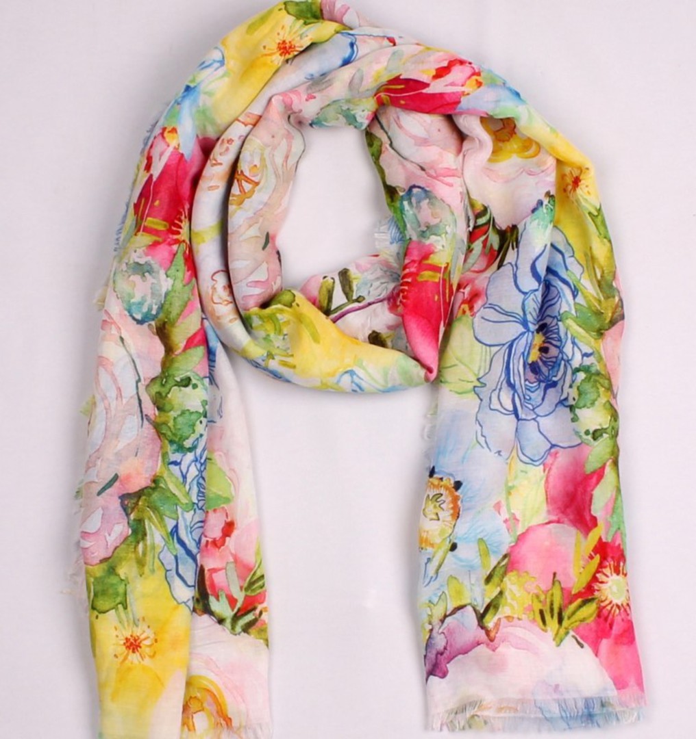 Alice & Lily printed  scarf floral blue Style:SC/4745BLU image 0